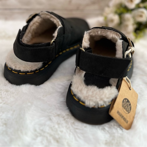 **SOLD NEW Womens Size 7 Dr. Martens Jorge II Fur Lined Slingback Platform Mules - Picture 4 of 12